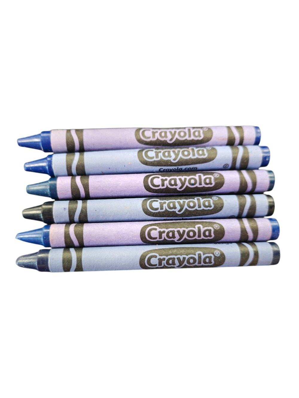 Crayola Retired Blue Crayon Lot of 6 Cerulean Pacific Blue Bluetiful Cornflower